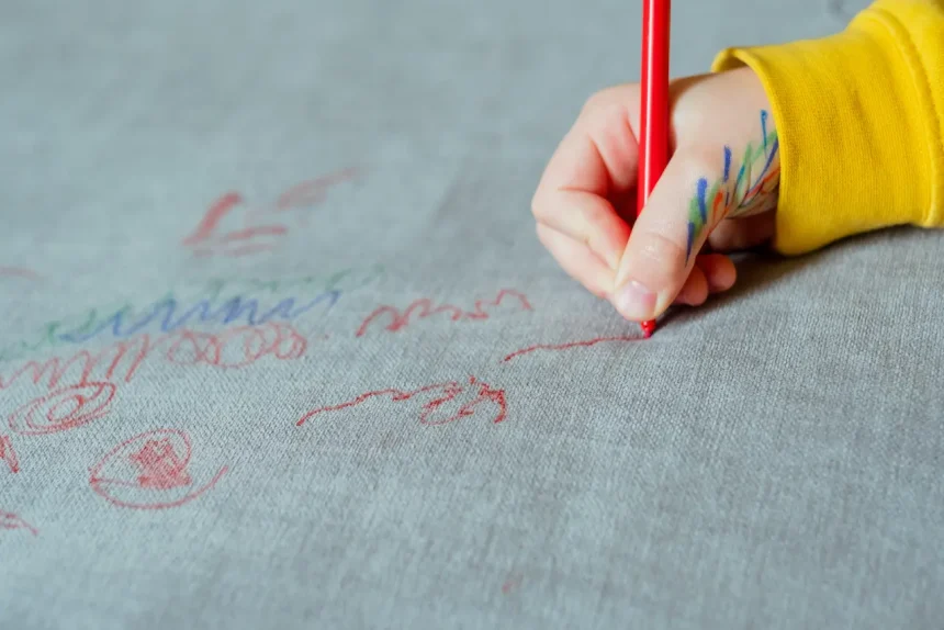 kid-freehand-drawing-red-felt-tip-pen-upholstery-couch-cleaning-concept